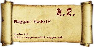 Magyar Rudolf névjegykártya