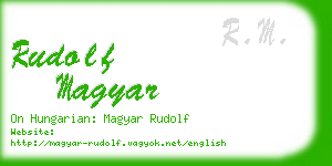 rudolf magyar business card